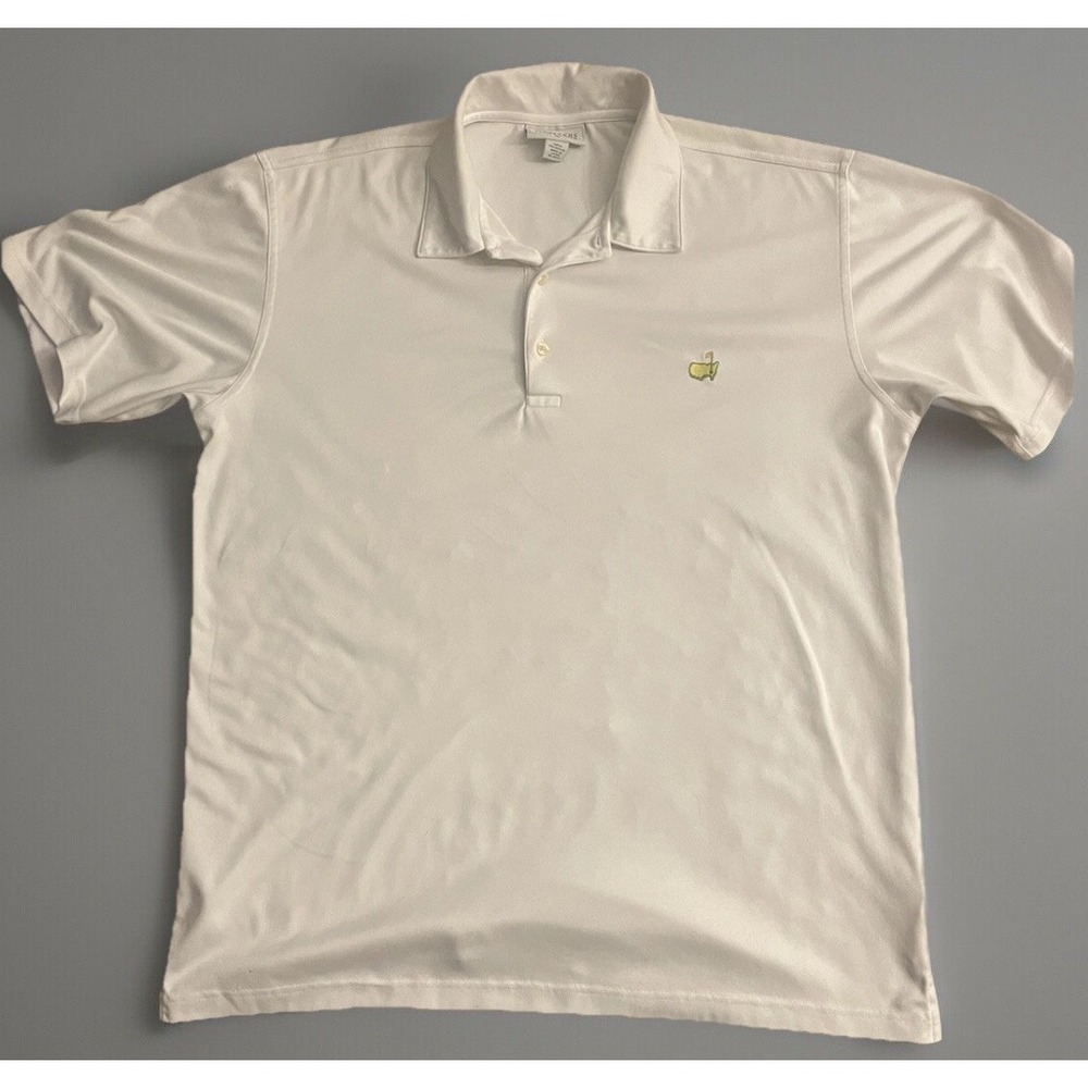 Masters Performance Augusta National Golf Club Polo Shirt White Logo XL JBHS